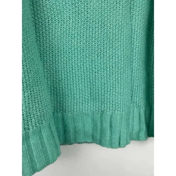 Everlane Women's XL Sweater Mint Green Alpaca & Merino Wool Blend Cable Knit - Picture 10 of 14